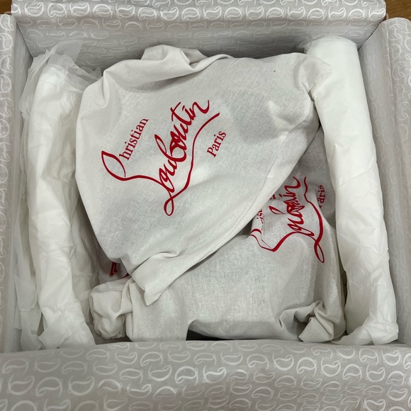 NEW IN BOX Christian Louboutin Chocazeppa Spikes 120 Leather Wedge Sandal - Picture 11 of 11